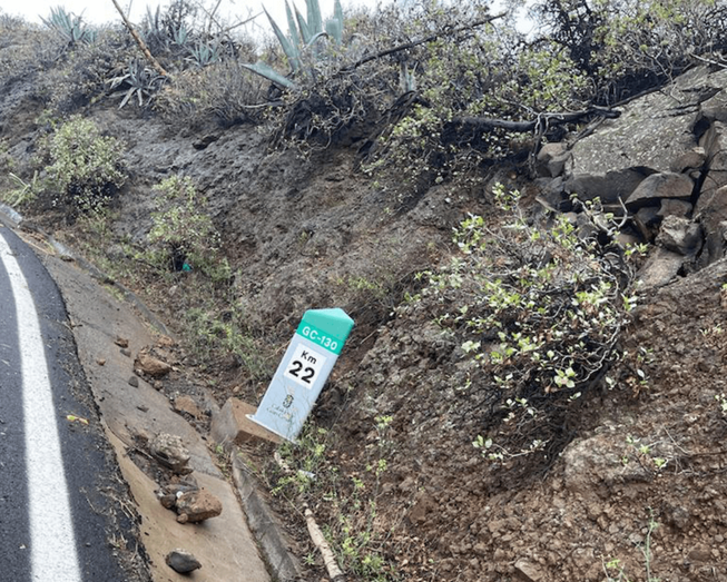 Imagen de la GC-130, la vía que conduce desde el casco de Telde al pago de La Breña / TA